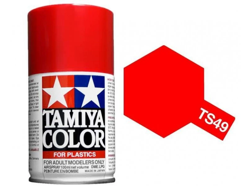 Tamiya TS-49 Bright Red - 100ml Spray Can 1 Tamiya TS-49 Bright Red - 100ml Spray Can