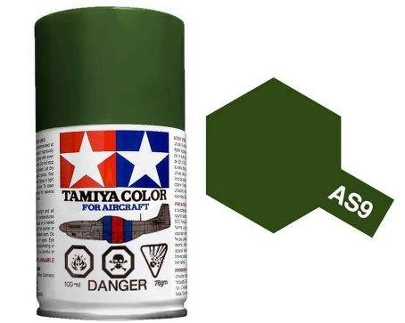 TAMIYA AS-9 DARK GREEN SPRAY 100ML 1 TAMIYA AS-9 DARK GREEN SPRAY 100ML
