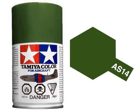 TAMIYA AS-14 OLIVE GREEN SPRAY 100ML 1 TAMIYA AS-14 OLIVE GREEN SPRAY 100ML