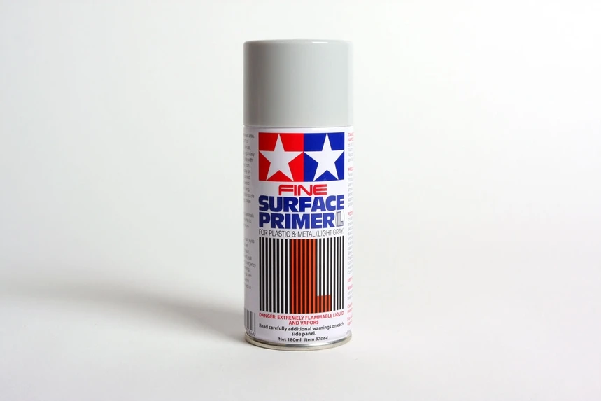 Tamiya FINE SURFACE PRIMER L LIGHT GREY 180ml SPRAY (#87064) 1 Tamiya FINE SURFACE PRIMER L LIGHT GREY 180ml SPRAY (#87064)