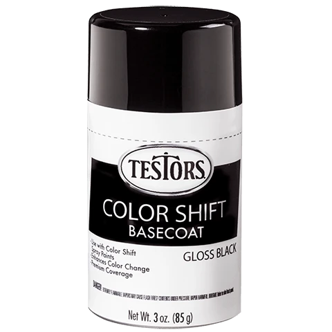 Gloss Black Basecoat 3 Oz. Color Shift Aerosols Testors 340912) 1 Gloss Black Basecoat 3 Oz. Color Shift Aerosols Testors 340912)