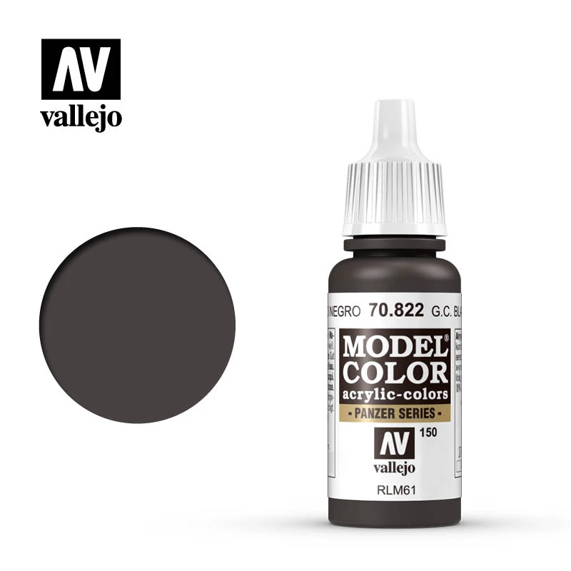 70.822 German Camouflage Black Brown Vallejo 17ml150 1 70.822 German Camouflage Black Brown Vallejo 17ml150