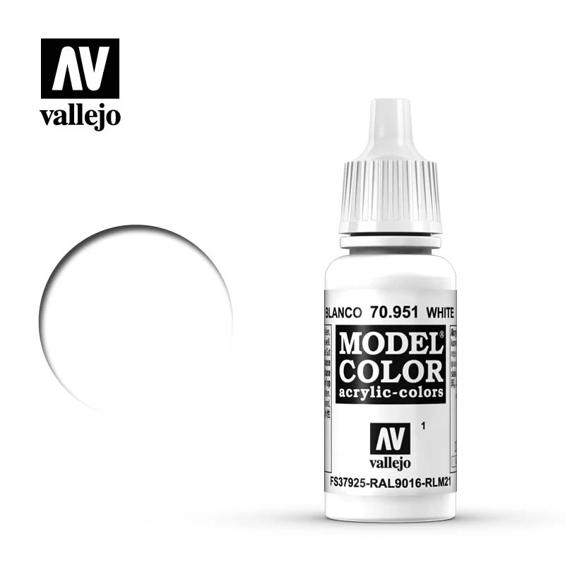 70.951 White Acrylic Vallejo 17ml 1 1 70.951 White Acrylic Vallejo 17ml 1